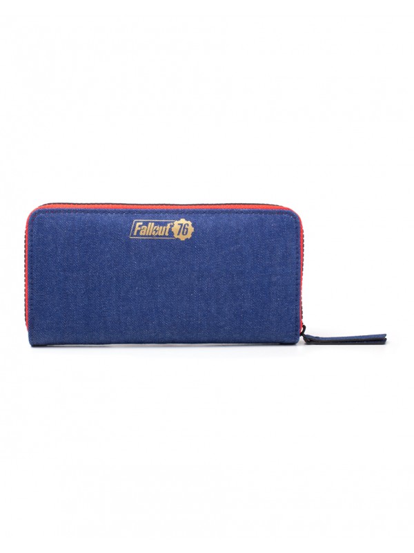 Офіційний гаманець Fallout - Vault 76 Denim Zip Around Wallet With Patches