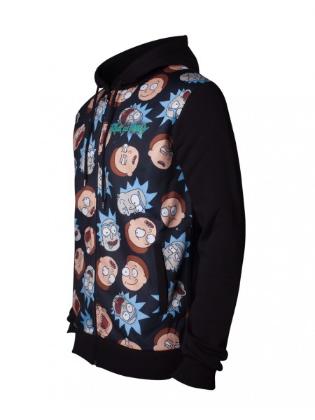 Офіційна толстовка з капюшоном Rick & Morty - Pattern Printed Sublimation Men's Hoodie — L