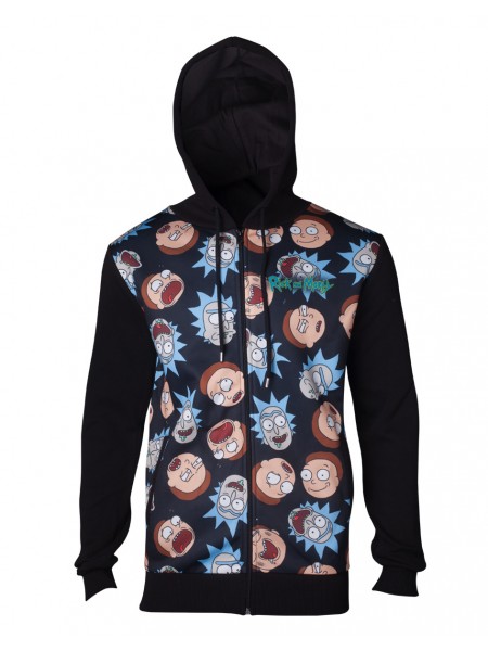Офіційна толстовка з капюшоном Rick & Morty - Pattern Printed Sublimation Men's Hoodie — S