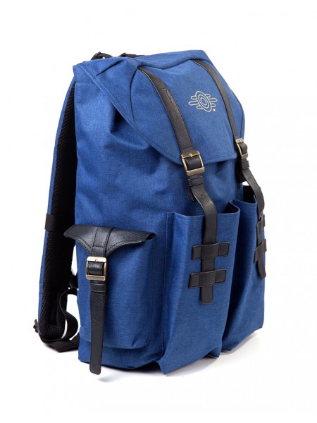 Офіційний рюкзак Fallout - Gold Foil Logo Printed Solid Blue Melange Backpack