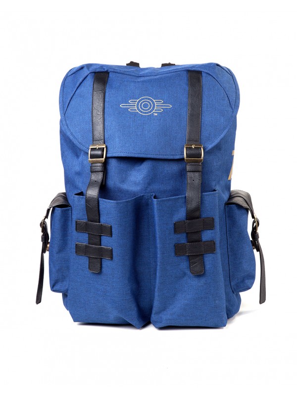 Офіційний рюкзак Fallout - Gold Foil Logo Printed Solid Blue Melange Backpack