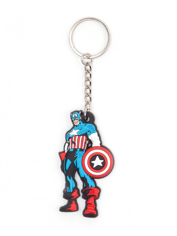 Офіційний брелок Marvel Comics - Captain America Rubber Keychain