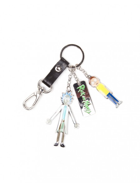 Офіційний брелок Rick & Morty - Characters And Logo Metal Keychain