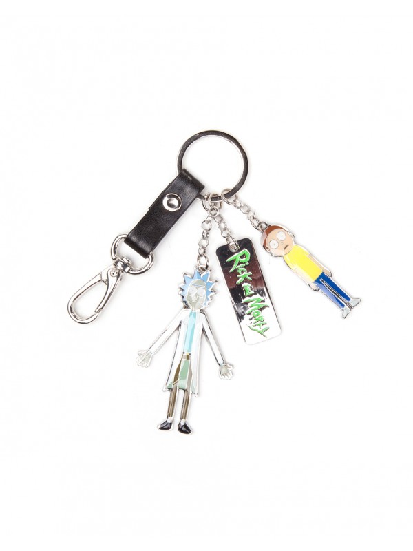 Офіційний брелок Rick & Morty - Characters And Logo Metal Keychain
